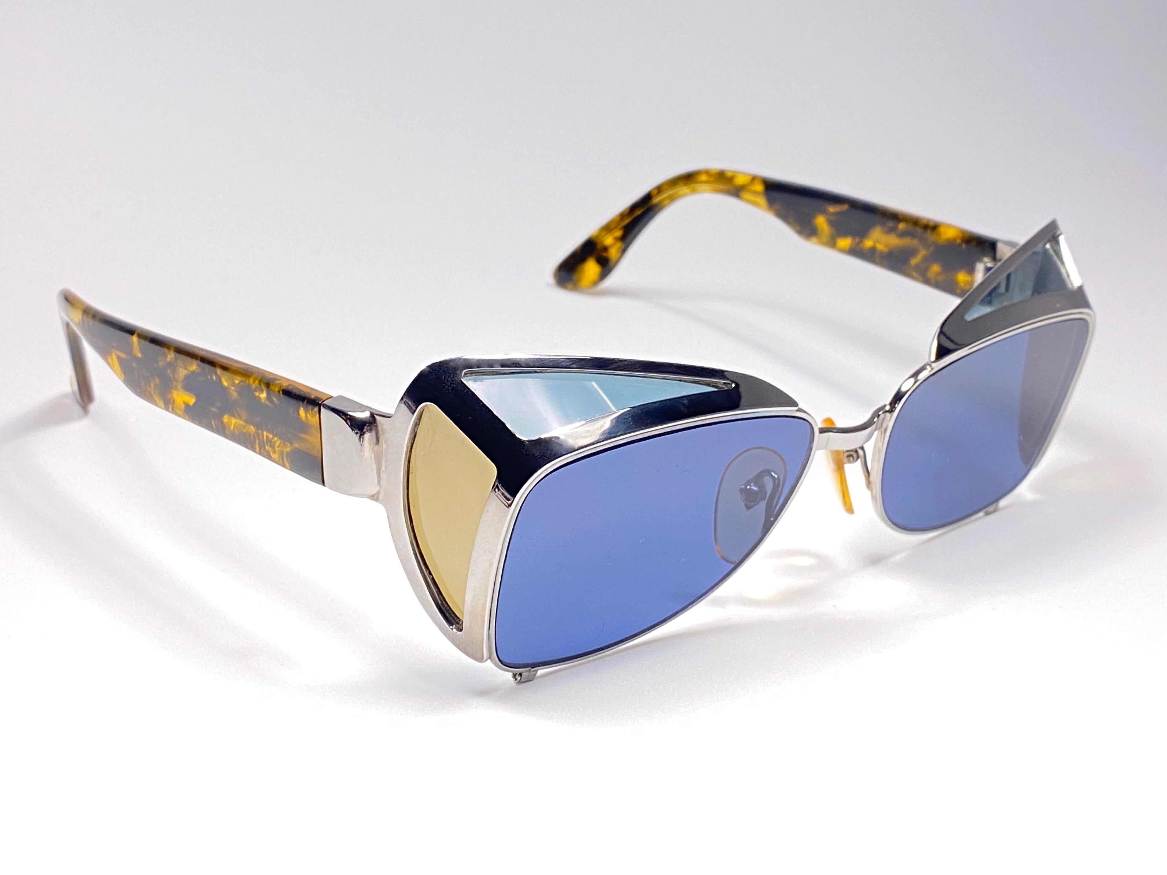 Jean Paul Gaultier 56 9272 Shield Frame Collectors Item 1990's Japan Sunglasses For Sale 3