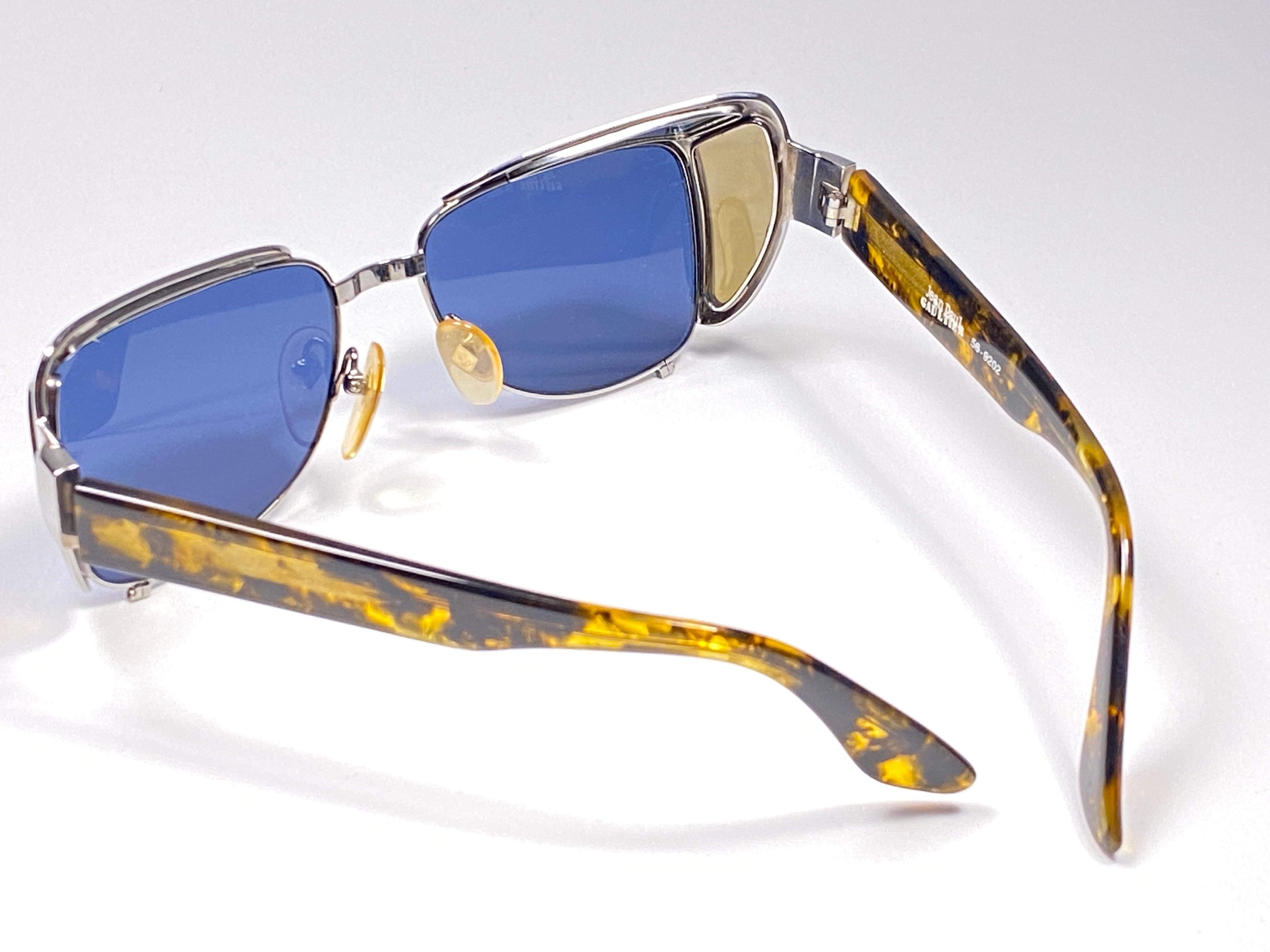 Jean Paul Gaultier 56 9272 Shield Frame Collectors Item 1990's Japan Sunglasses For Sale 4