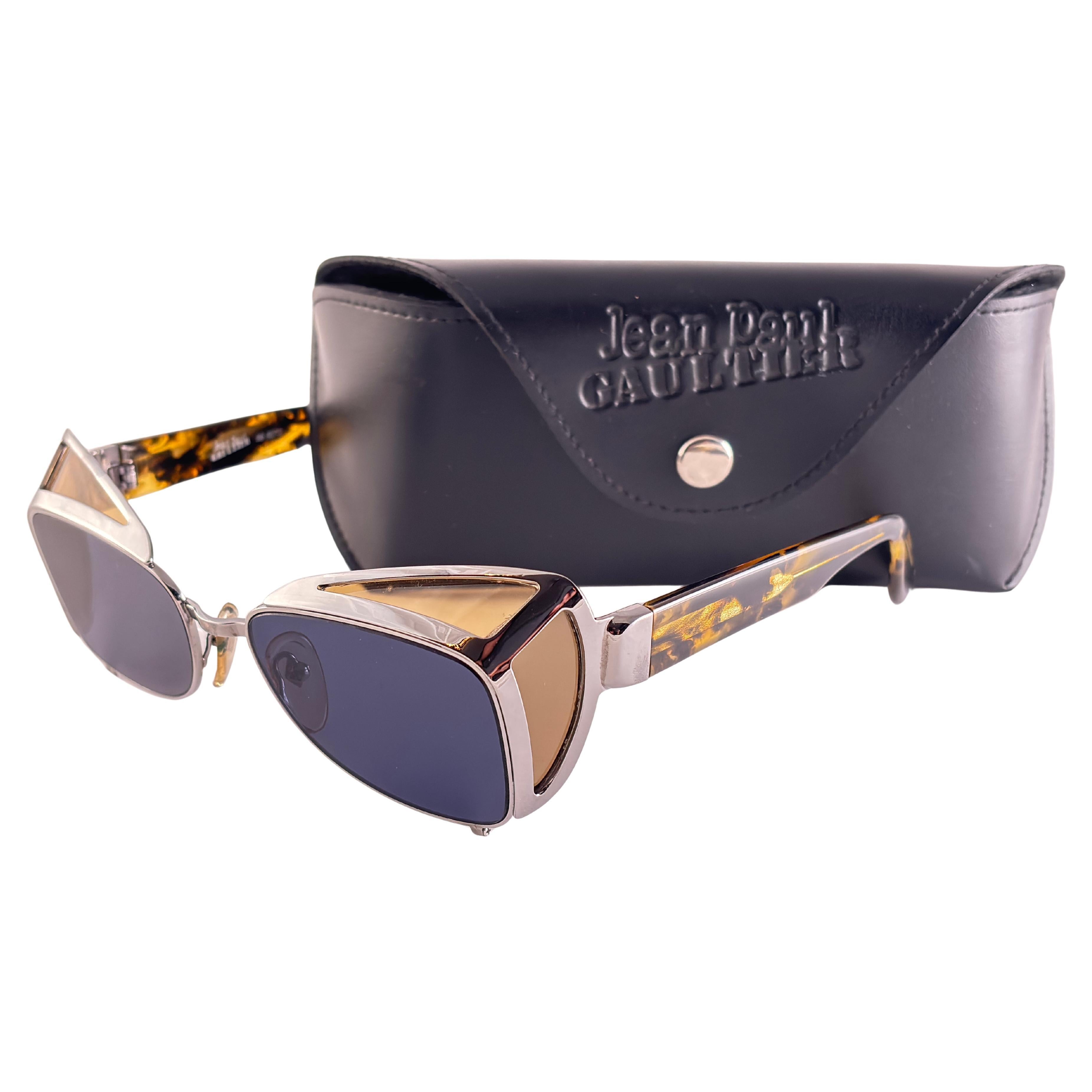 Jean Paul Gaultier 56 9202 Shield Frame Collectors Item 1990's Japan Sunglasses