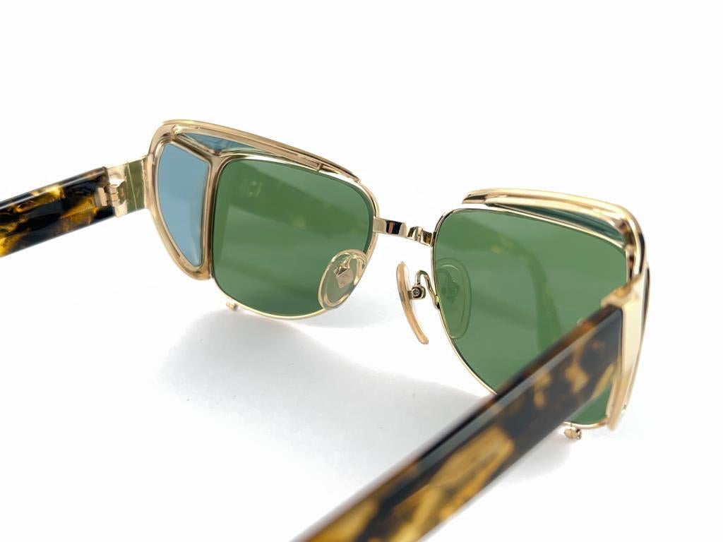 Vintage Jean Paul Gaultier 56 9272 Gold Collectors Item 1990's Japan Sunglasses For Sale 6