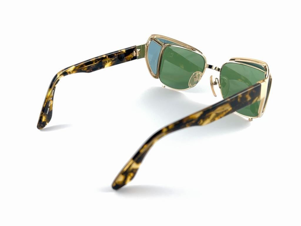 Vintage Jean Paul Gaultier 56 9272 Gold Sammlerstück 1990er Japan-Sonnenbrille im Angebot 8