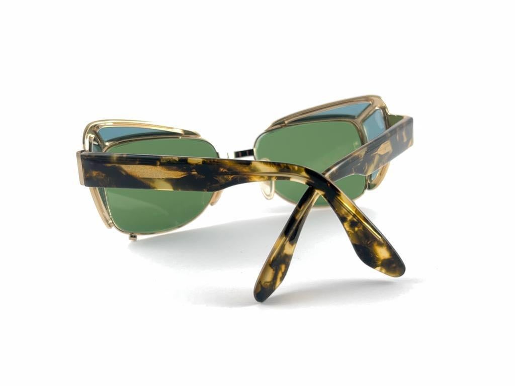 Vintage Jean Paul Gaultier 56 9272 Gold Collectors Item 1990's Japan Sunglasses For Sale 9