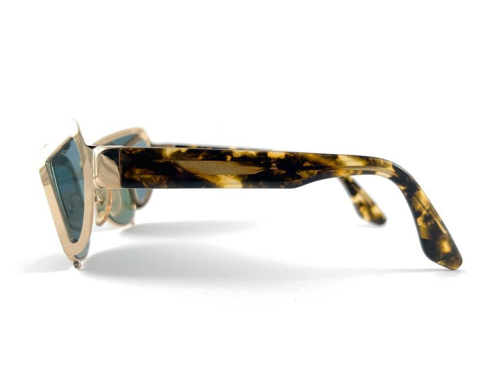Vintage Jean Paul Gaultier 56 9272 Gold Collectors Item 1990's Japan Sunglasses For Sale 1
