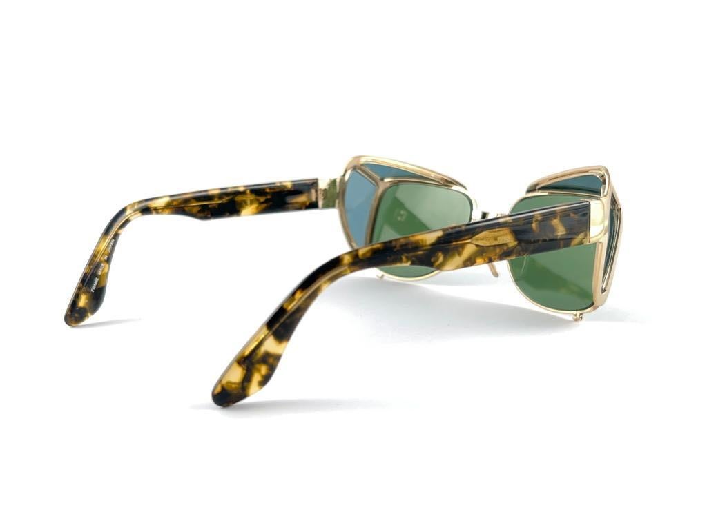 Vintage Jean Paul Gaultier 56 9272 Gold Sammlerstück 1990er Japan-Sonnenbrille im Angebot 5