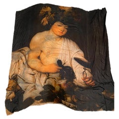 JEAN PAUL GAULTIER 56" x 56" shawl Renaissance Portrait Print