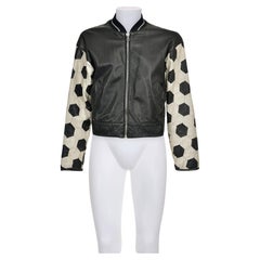 Retro JEAN PAUL GAULTIER 80'S Leather Soccer Ball Bomber