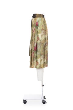 JEAN PAUL GAULTIER 90's Iconic pleated printed pareo skirt