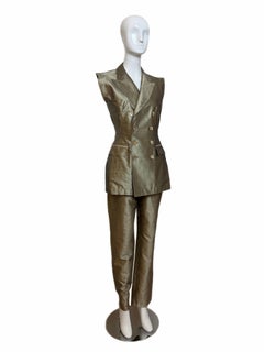JEAN PAUL GAULTIER 90's Vintage Silk Double Breasted Pantsuit