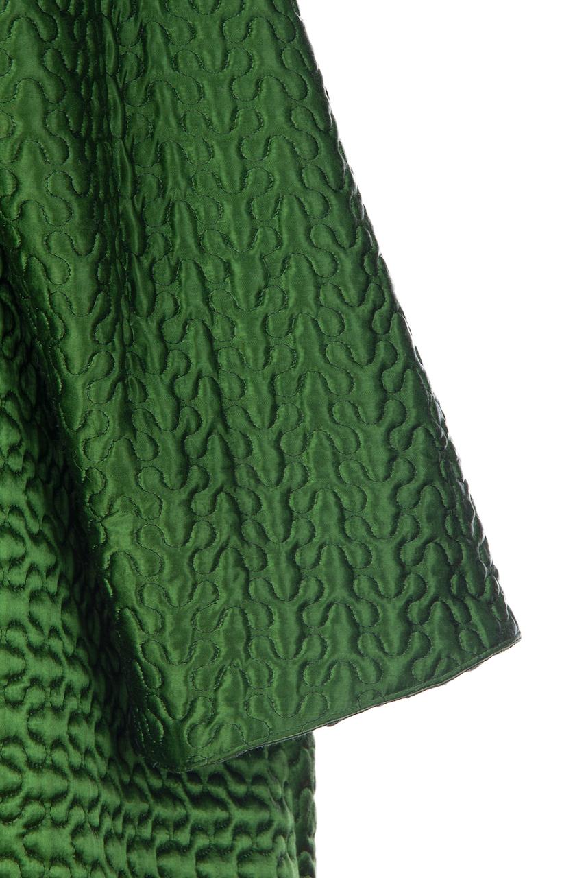 JEAN PAUL GAULTIER A/W 1985-1986 Green Quilted & Padded Satin Coat For Sale 8