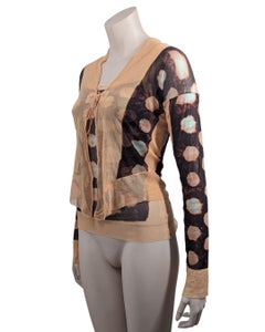 Jean Paul Gaultier Abstract Polka Dots Set Cardigan and Tank Top