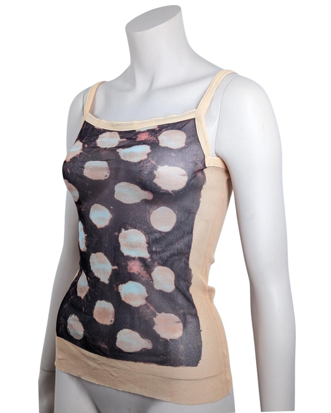 Jean Paul Gaultier Abstract Polka Dots Set Cardigan and Tank Top Pour femmes en vente