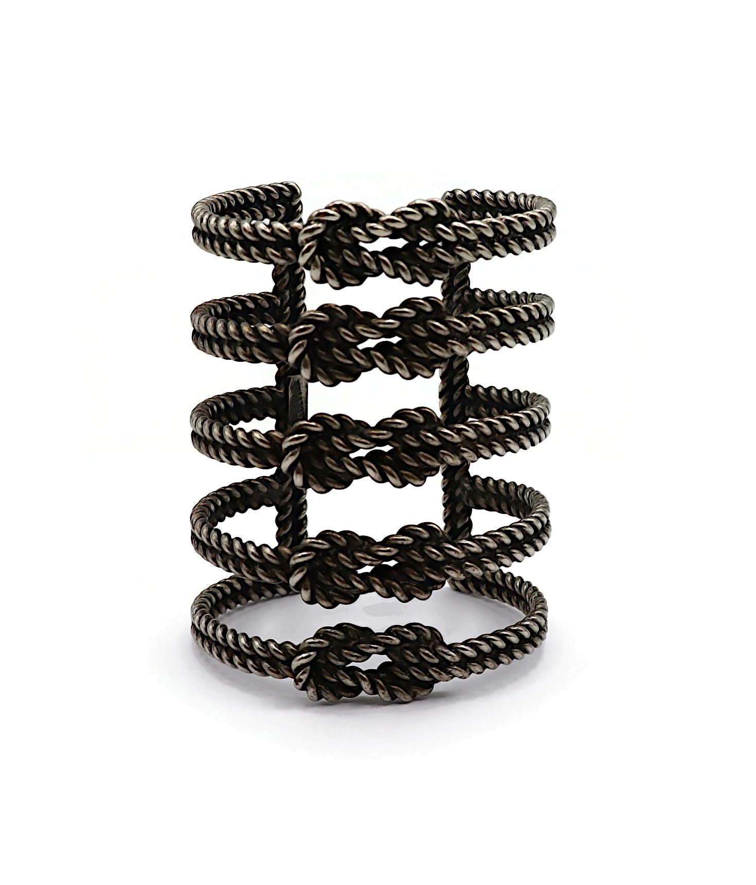JEAN PAUL GAULTIER Bracciale con nodo in tonalità argento anticato In condizioni ottime in vendita a Nice, FR