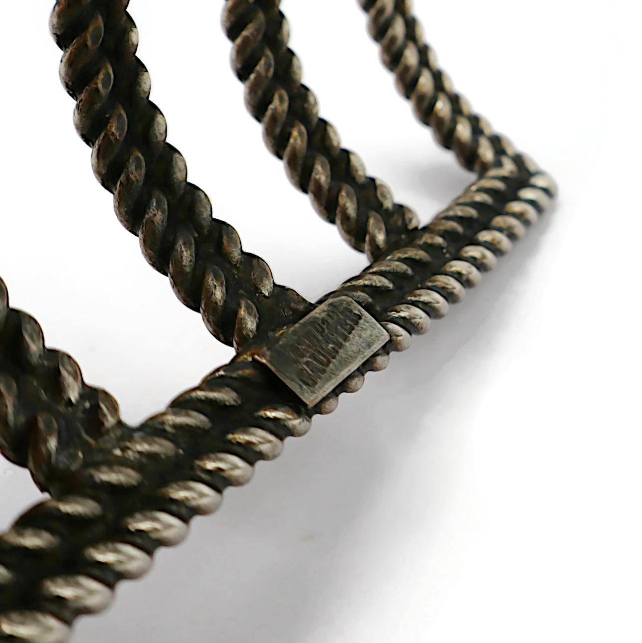 JEAN PAUL GAULTIER Antikes, silberfarbenes Manschettenarmband mit Knoten aus Silber im Angebot 5