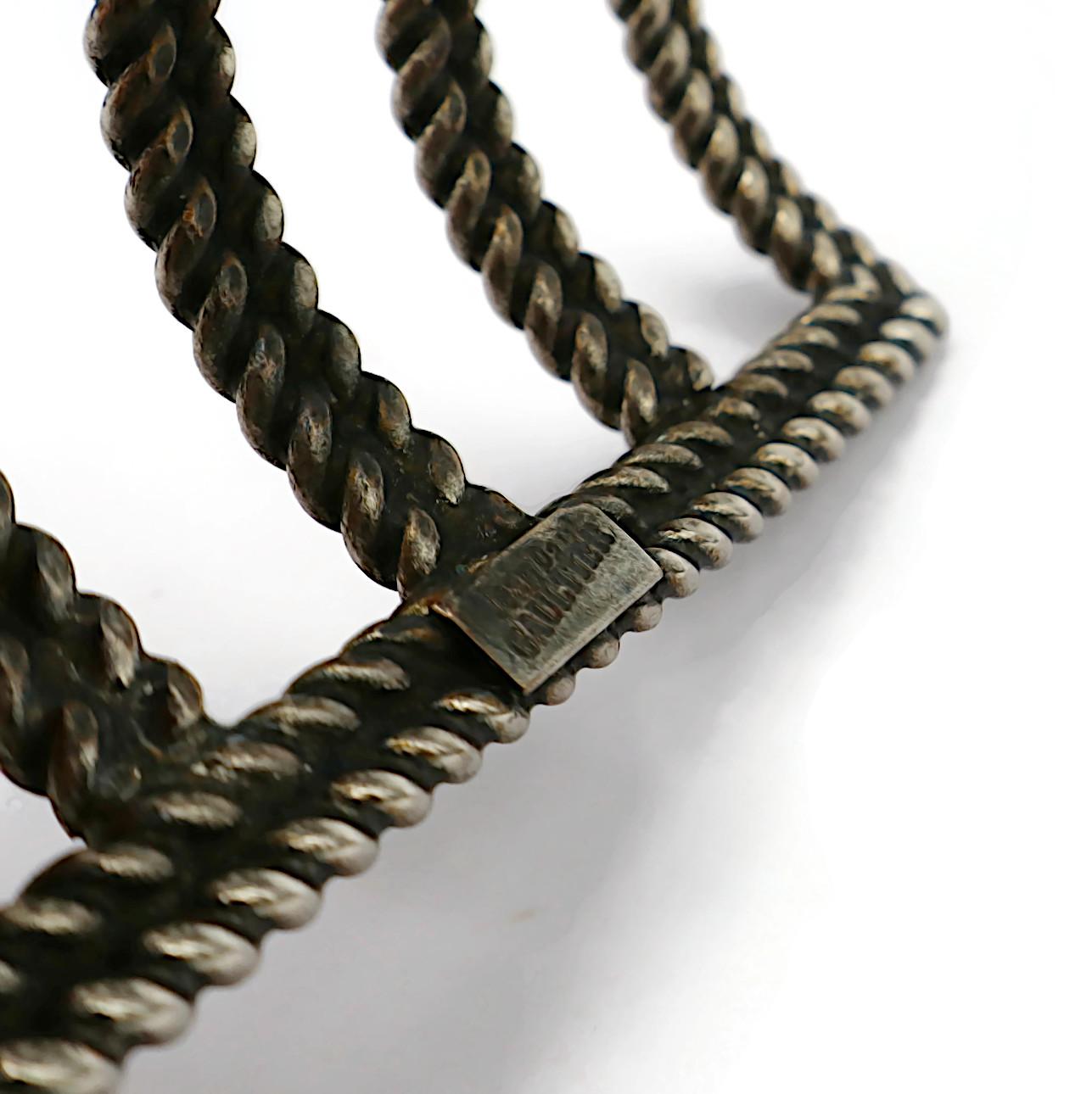 JEAN PAUL GAULTIER Bracciale con nodo in tonalità argento anticato in vendita 5