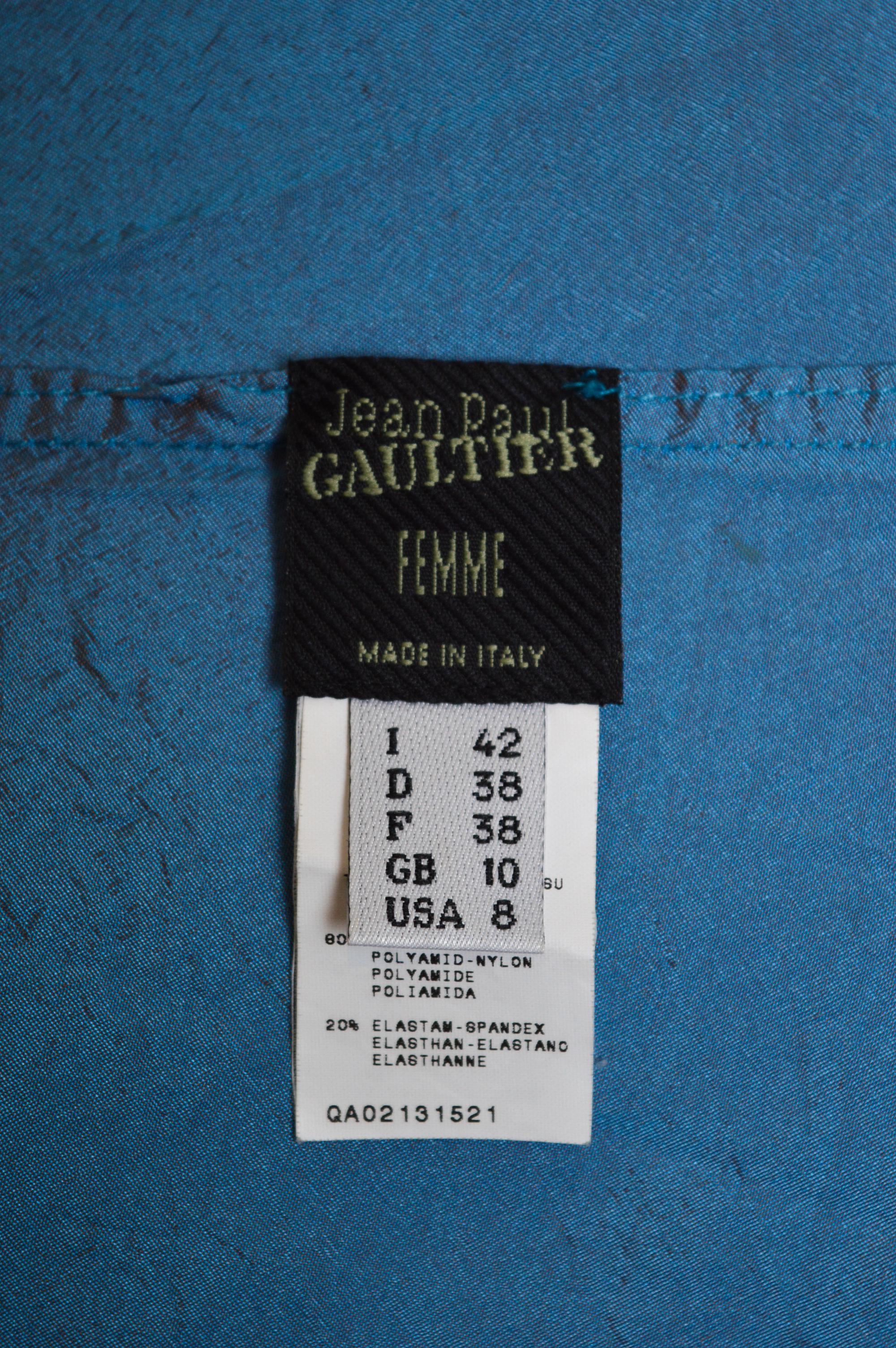 Women's Jean Paul Gaultier Archival 1990's Burgundy Mesh iridescent Taffeta Corset Top For Sale