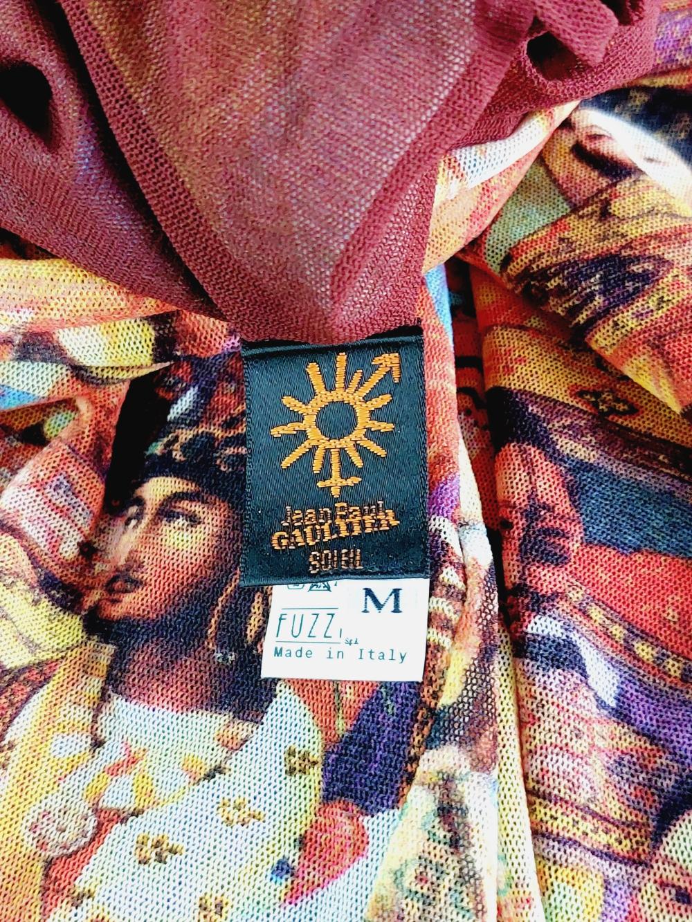 Jean Paul Gaultier Asian Indian Faces People Ethnic Multicultural Mesh Dress 12