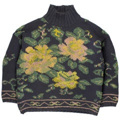 Retro Jean Paul Gaultier AW1984 Floral Sweater