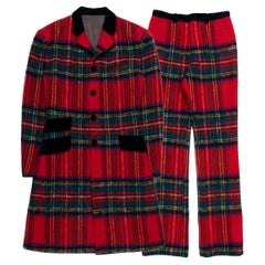 Jean Paul Gaultier AW1997 Runway Mohair Check Riding Suit (Combinaison d'équitation à carreaux en mohair)