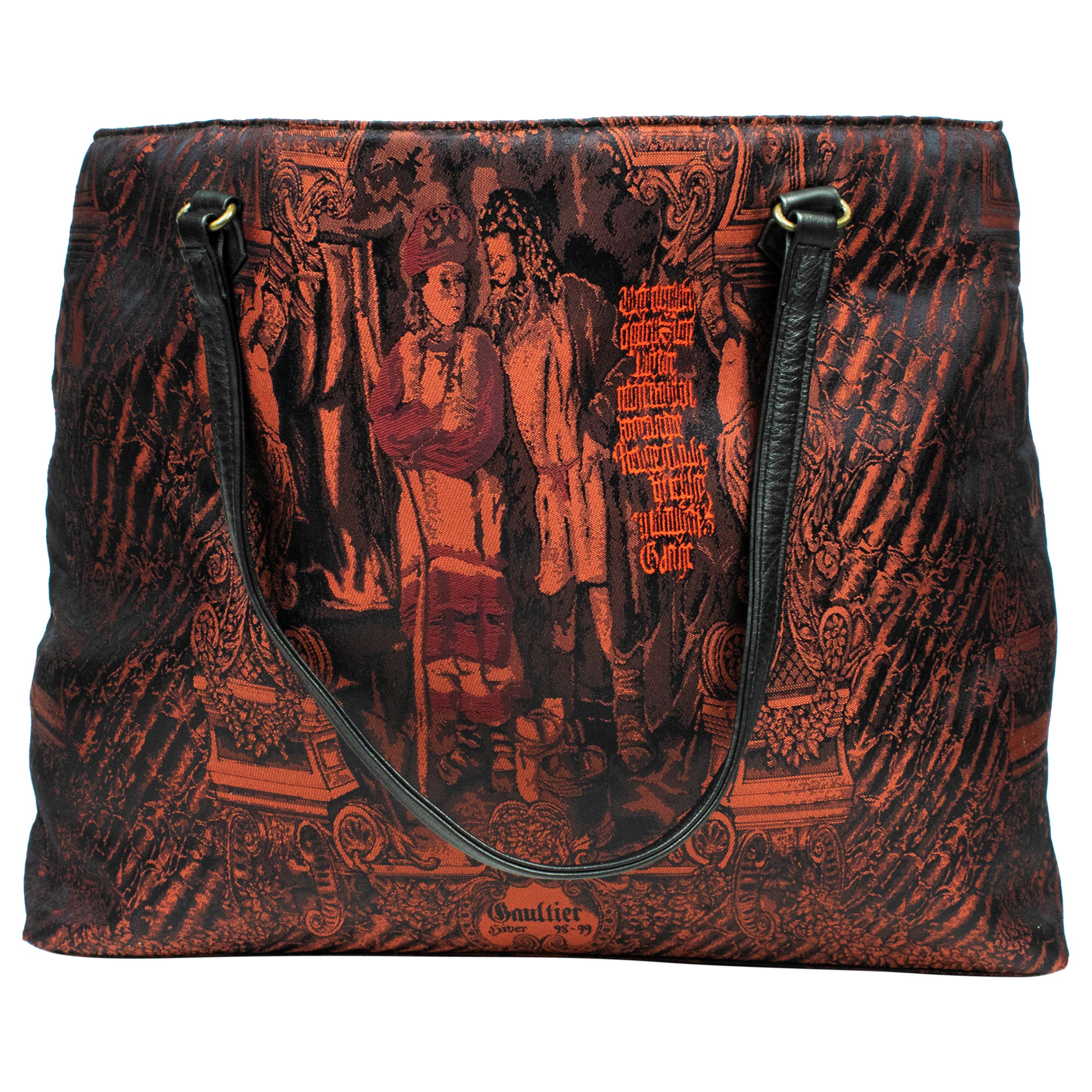 Jean Paul Gaultier AW1998 Jacquard Silk Tote Bag at 1stDibs