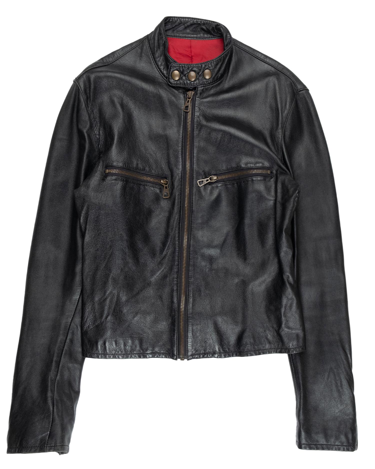 Jean Paul Gaultier AW1999 Moto Leather Jacket In Good Condition In Beverly Hills, CA