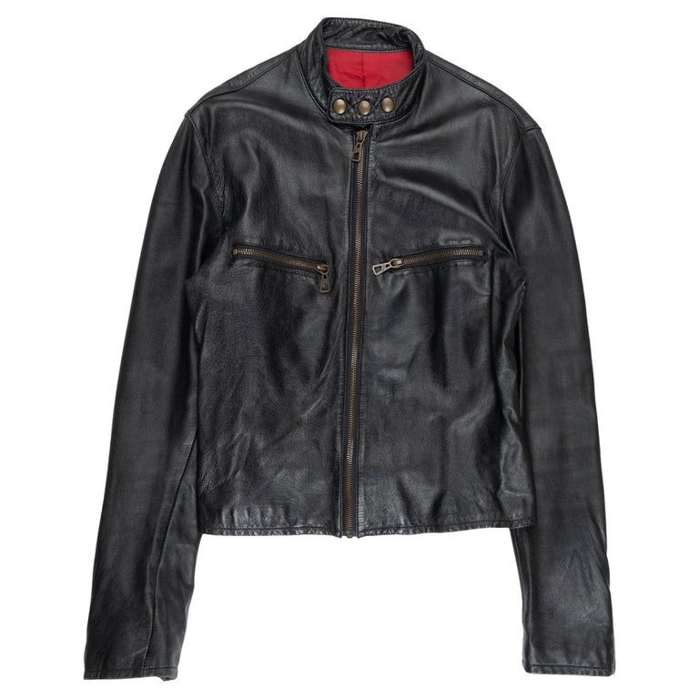 Jean Paul Gaultier AW1999 Moto Leather Jacket For Sale at 1stDibs