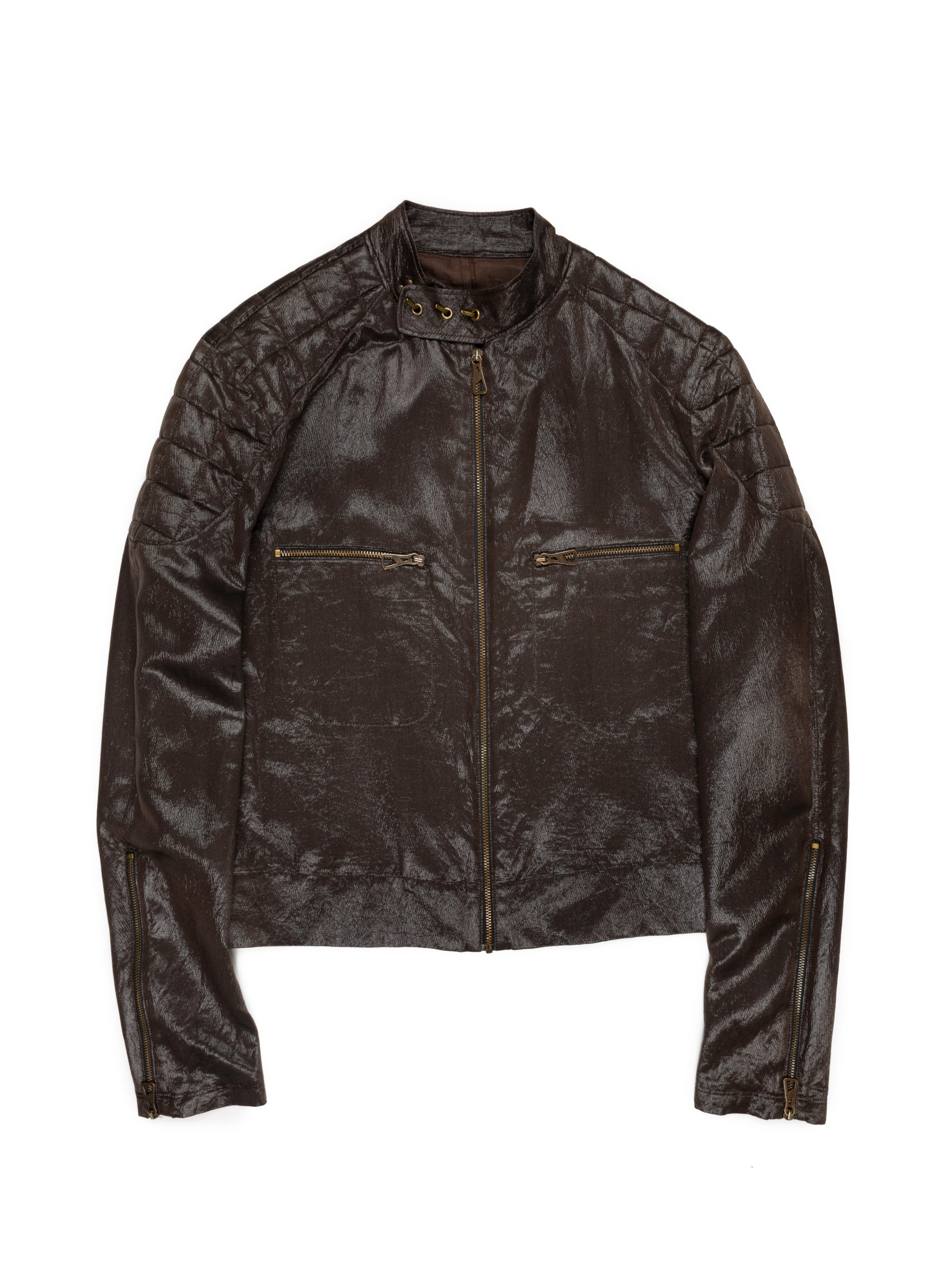 Black Jean Paul Gaultier AW1999 Silk-Blend Moto Jacket
