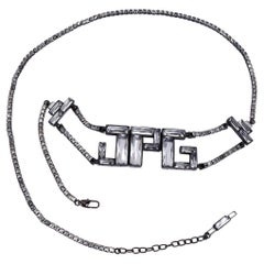 Ceinture logo Jean Paul Gaultier Baguette Crystals