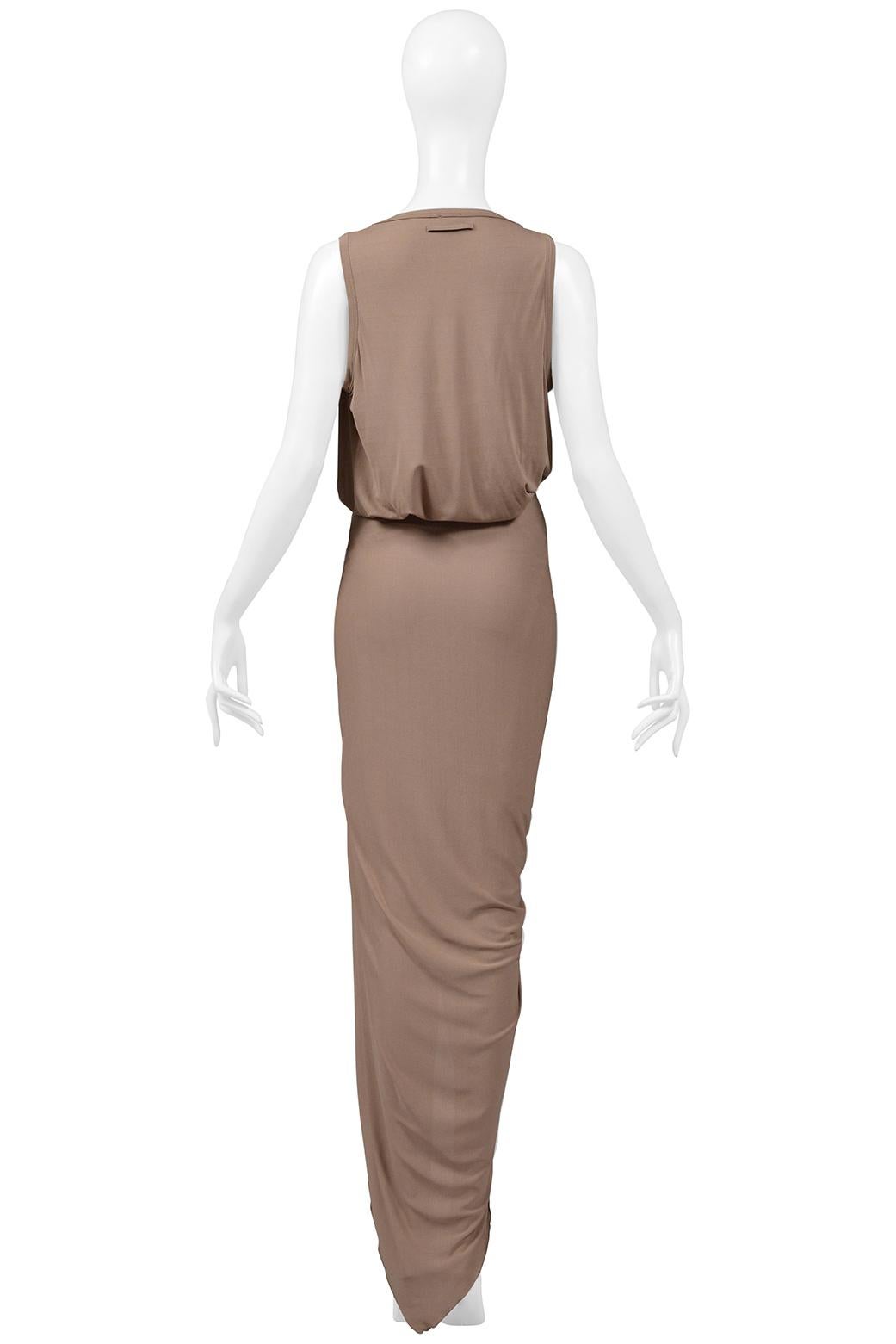 Women's Jean Paul Gaultier Beige Draped Top And Skirt With Decorative Hardware For Sale