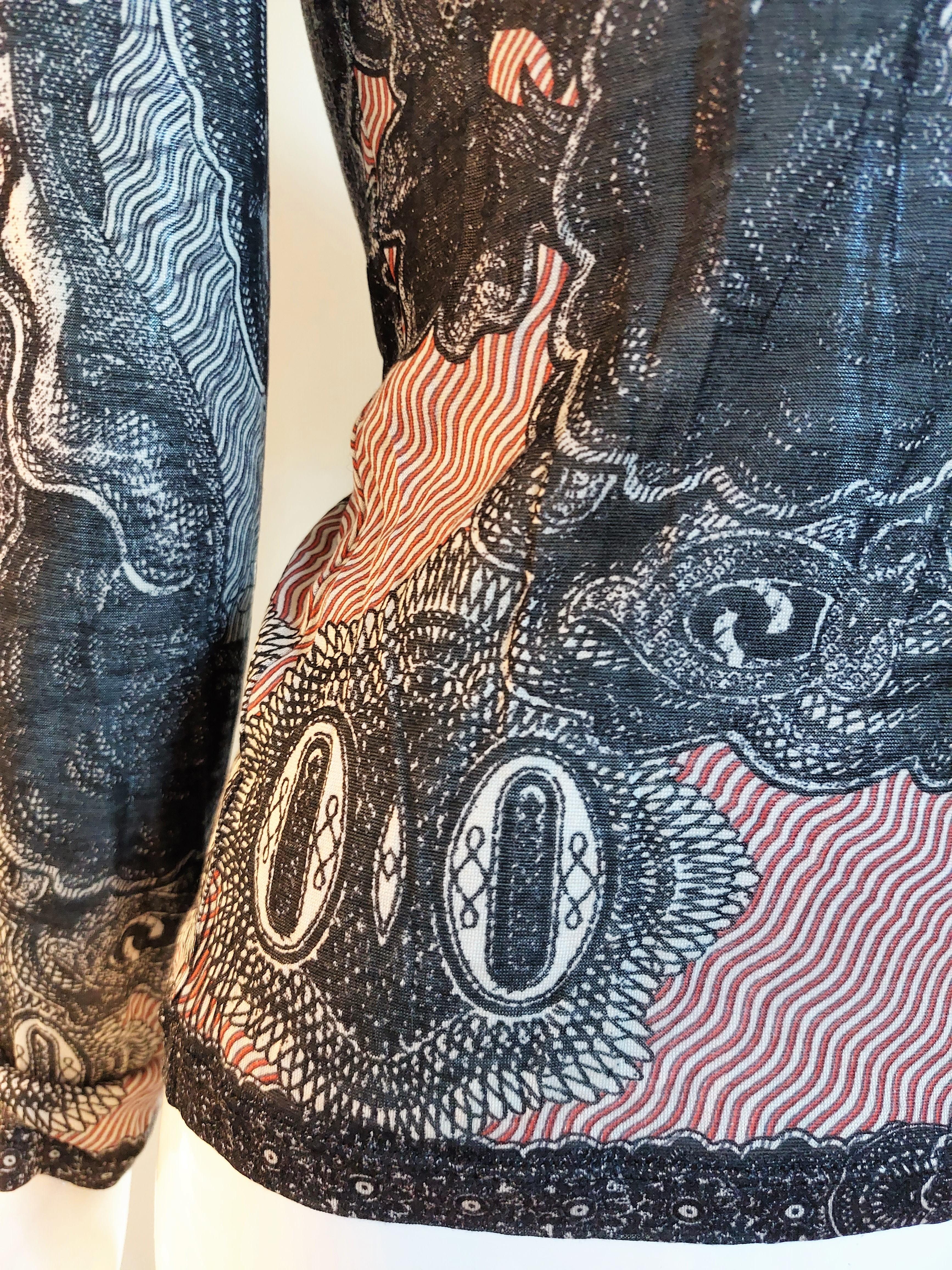 Jean Paul Gaultier Bill Banknote Geldgeflecht Tattoo 1994 F/S Unisex-Top Shirt Tee im Zustand „Hervorragend“ im Angebot in PARIS, FR