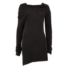 Jean Paul Gaultier Black Asymmetric Sleeve Dress Size XL