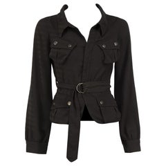 Jean Paul Gaultier Black Belted Utility Jacket Size S