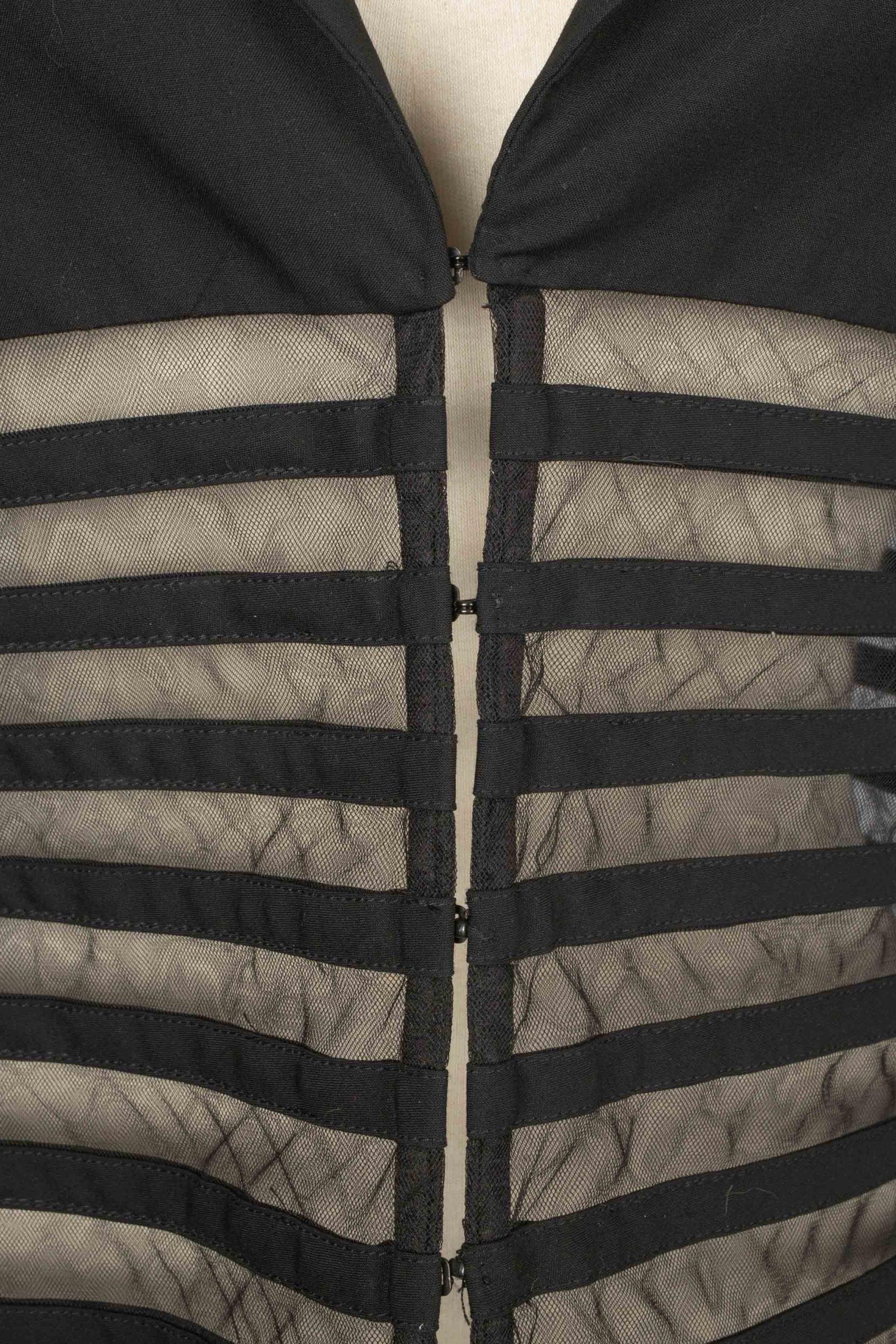 Jean Paul Gaultier Jeans, giacca in lana mista nera in vendita 2