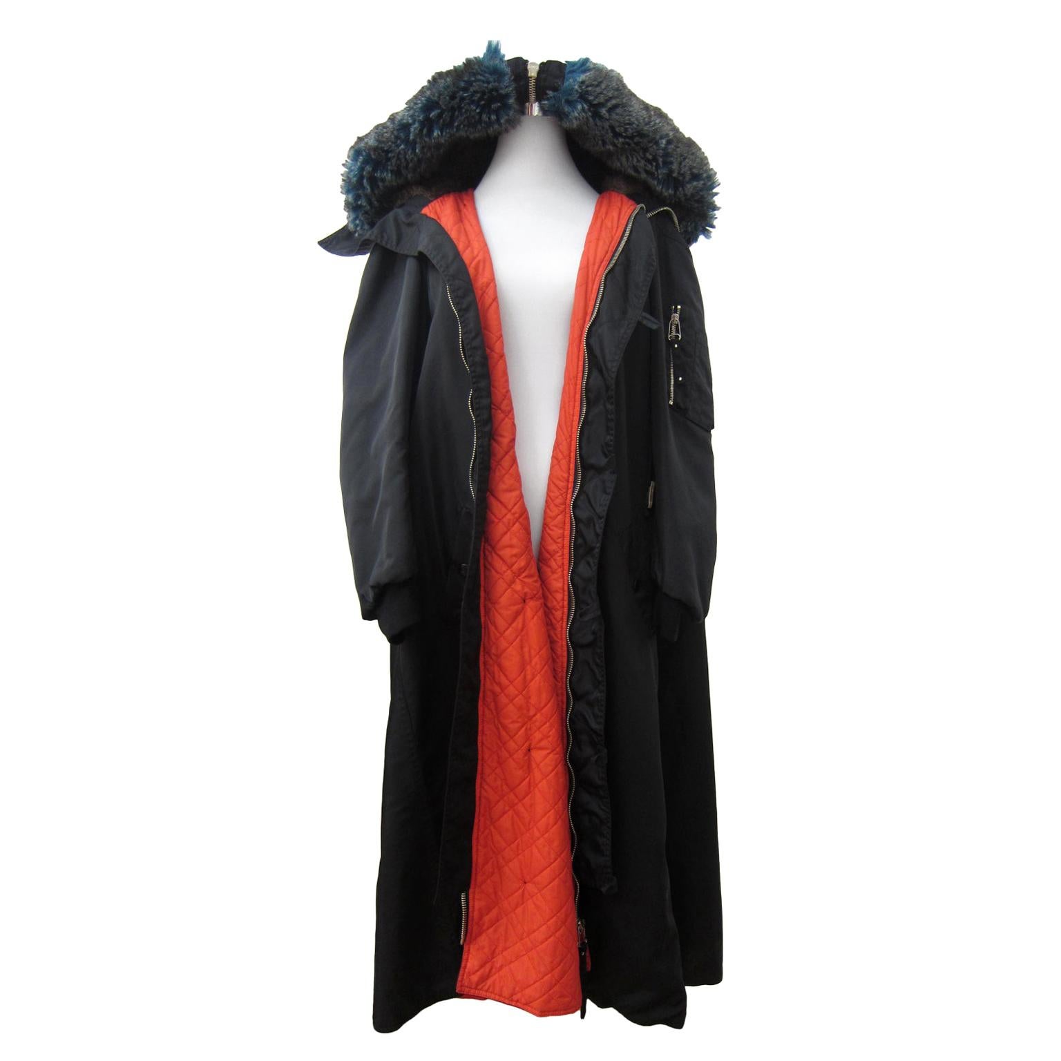 Jean Paul Gaultier Black Bomber Jacket Coat 1980s For Sale