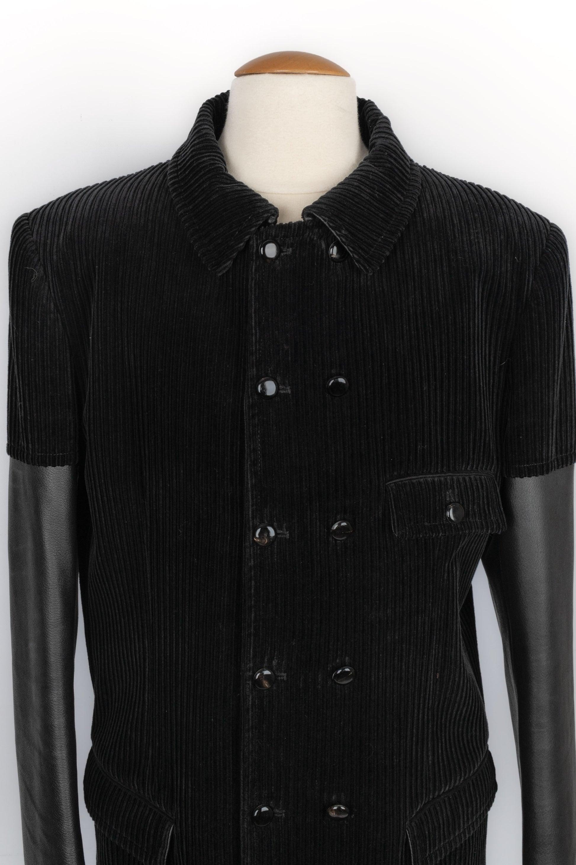 Jean-Paul Gaultier Black Corduroy Men Jacket, 2012 For Sale 1