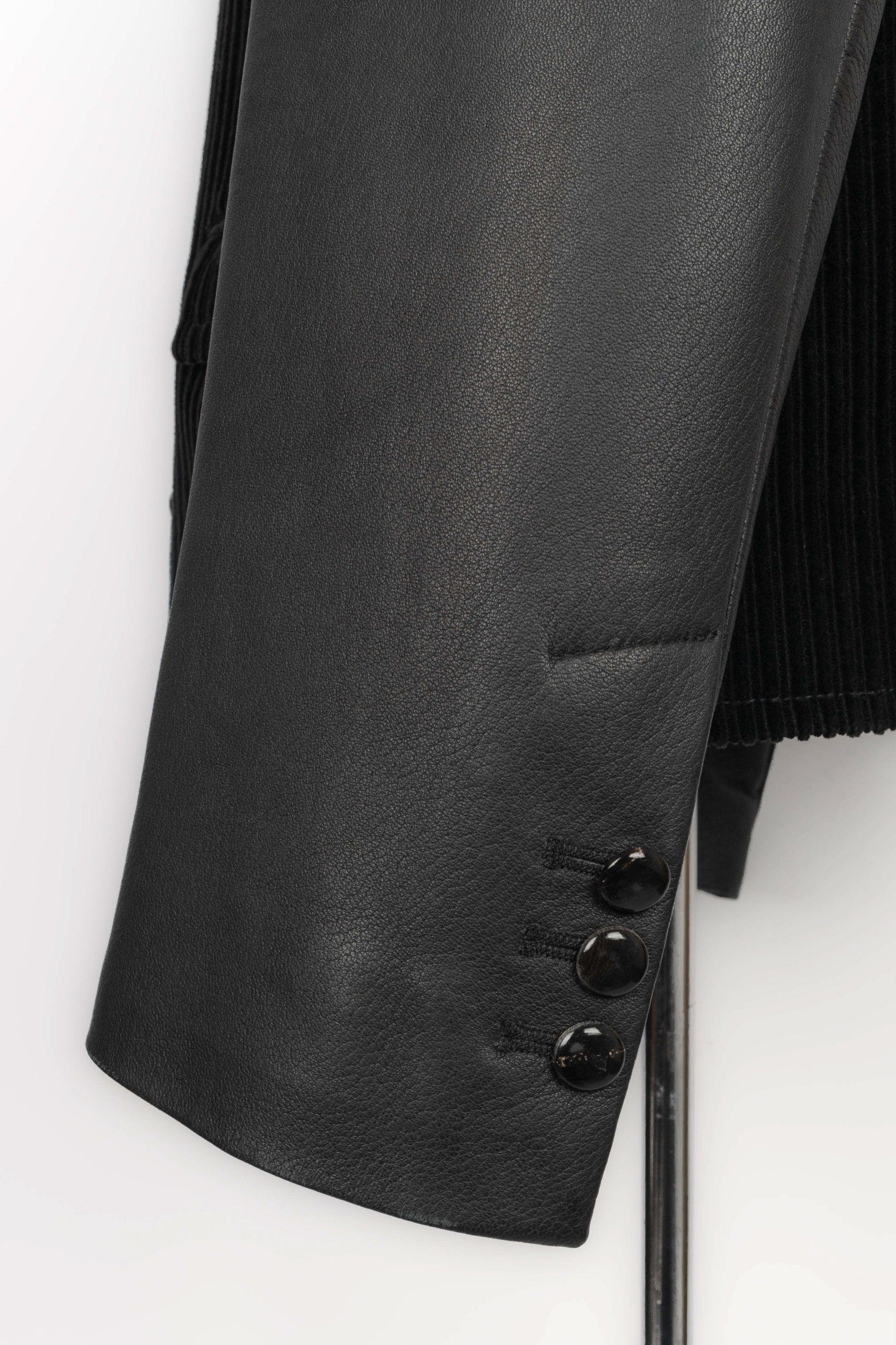 Jean-Paul Gaultier Black Corduroy Men Jacket, 2012 For Sale 3