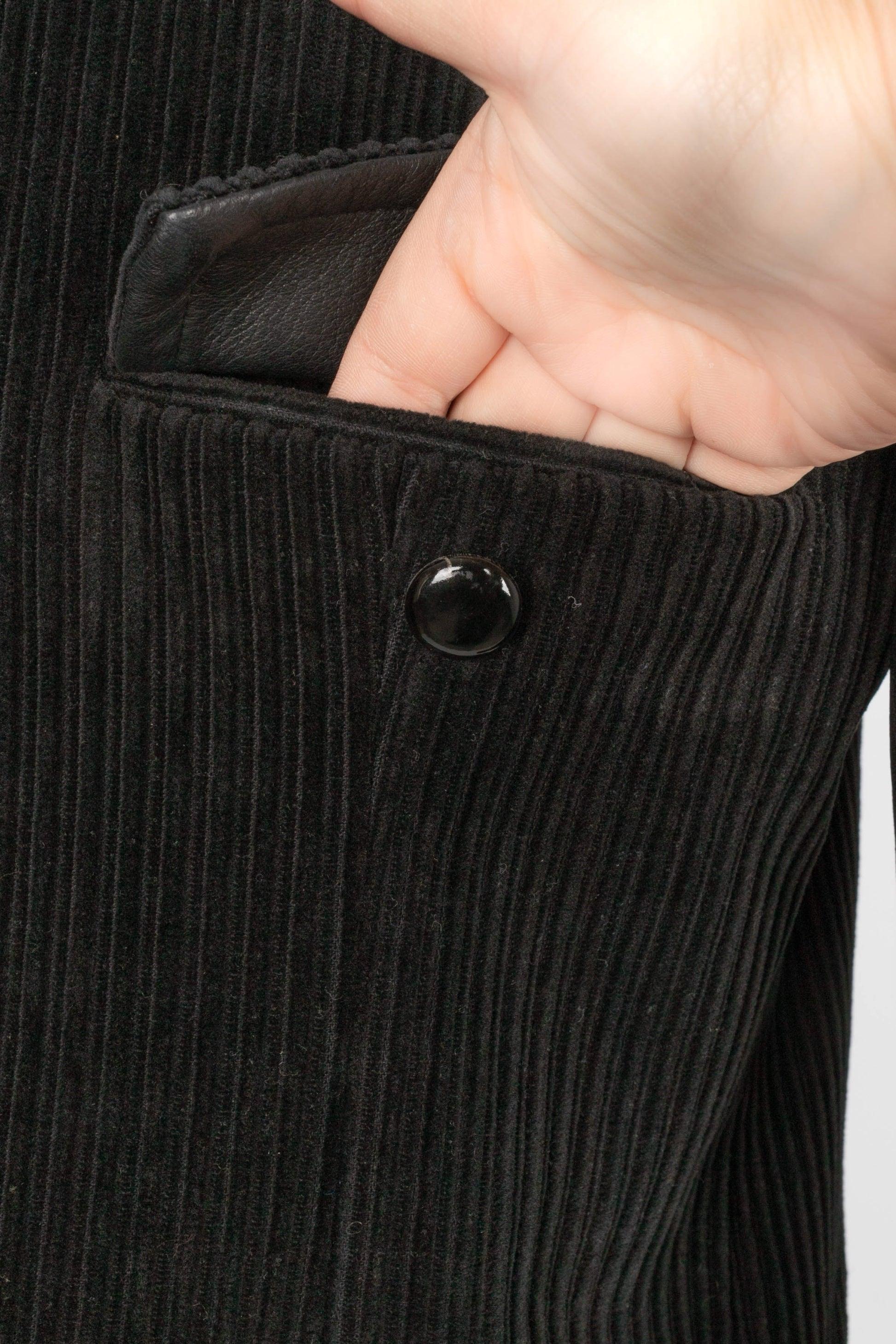 Jean-Paul Gaultier Black Corduroy Men Jacket, 2012 For Sale 4