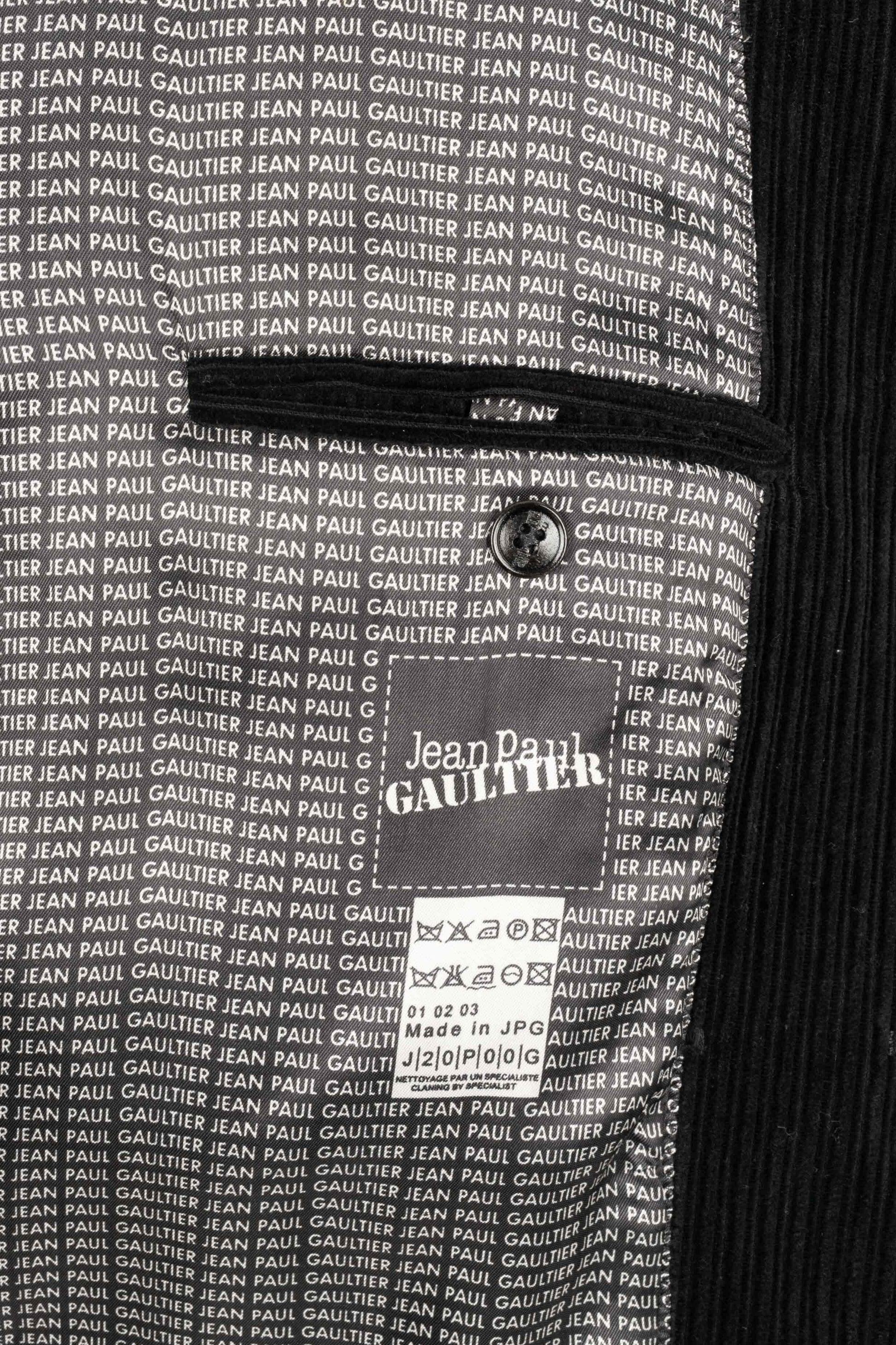 Jean-Paul Gaultier Black Corduroy Men Jacket, 2012 For Sale 5