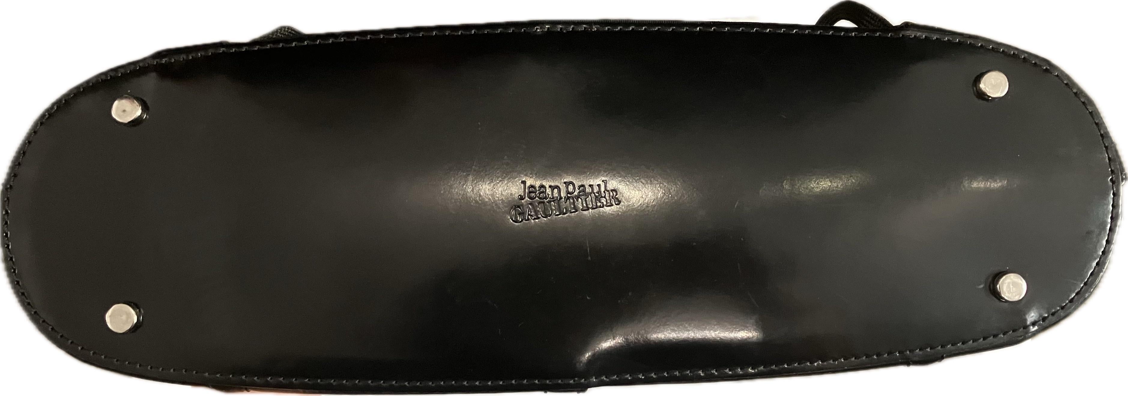 Jean Paul Gaultier Black Corset Leather Shoulder Bag For Sale 3