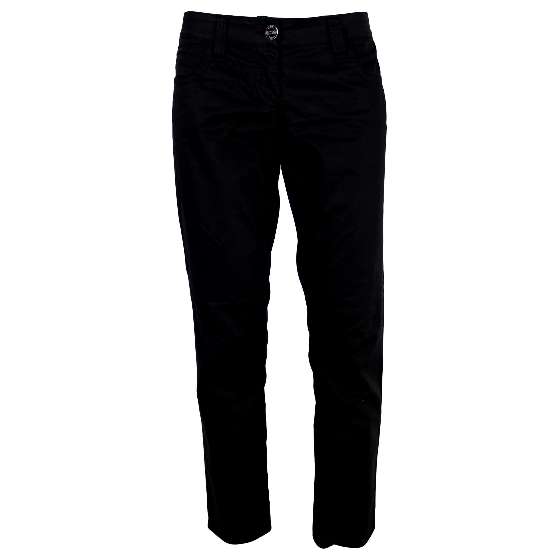 2010S SAINT LAURENT Black Wool/Cotton Extreme Low Rise and Pegged Pants For  Sale at 1stDibs