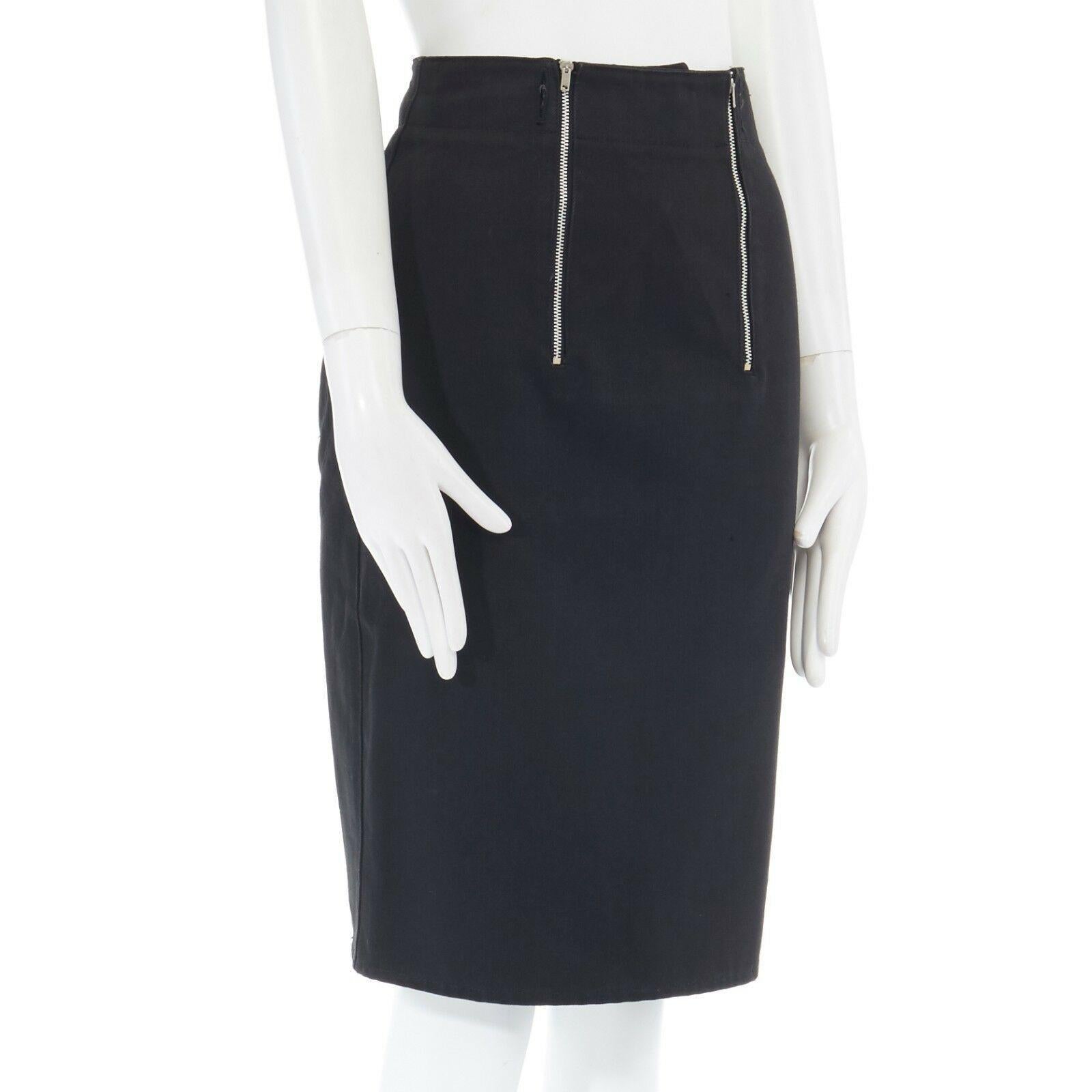 black skirt white stitching