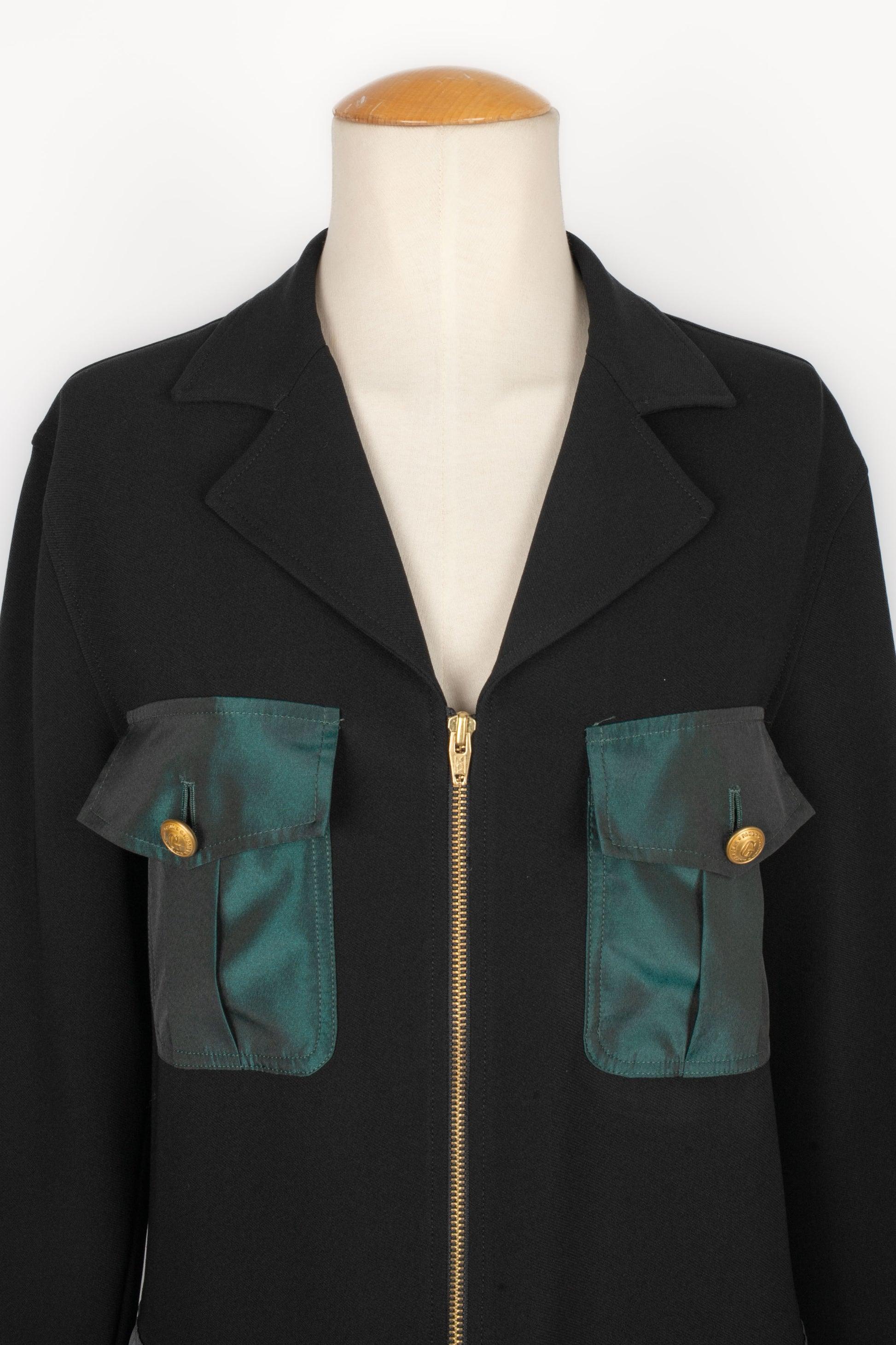 Jean-Paul Gaultier Black Fabric Jacket For Sale 1