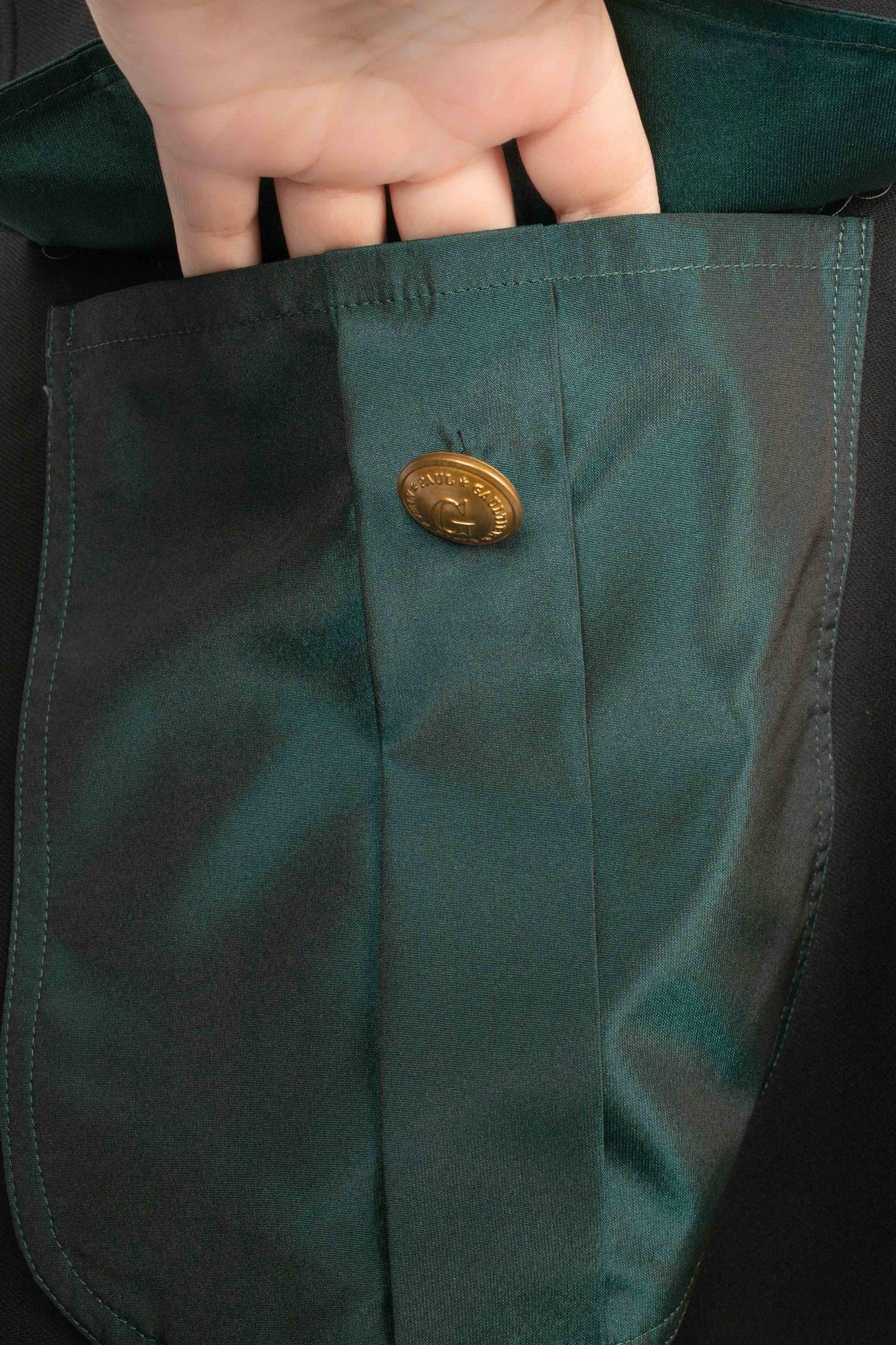 Jean-Paul Gaultier Black Fabric Jacket For Sale 3