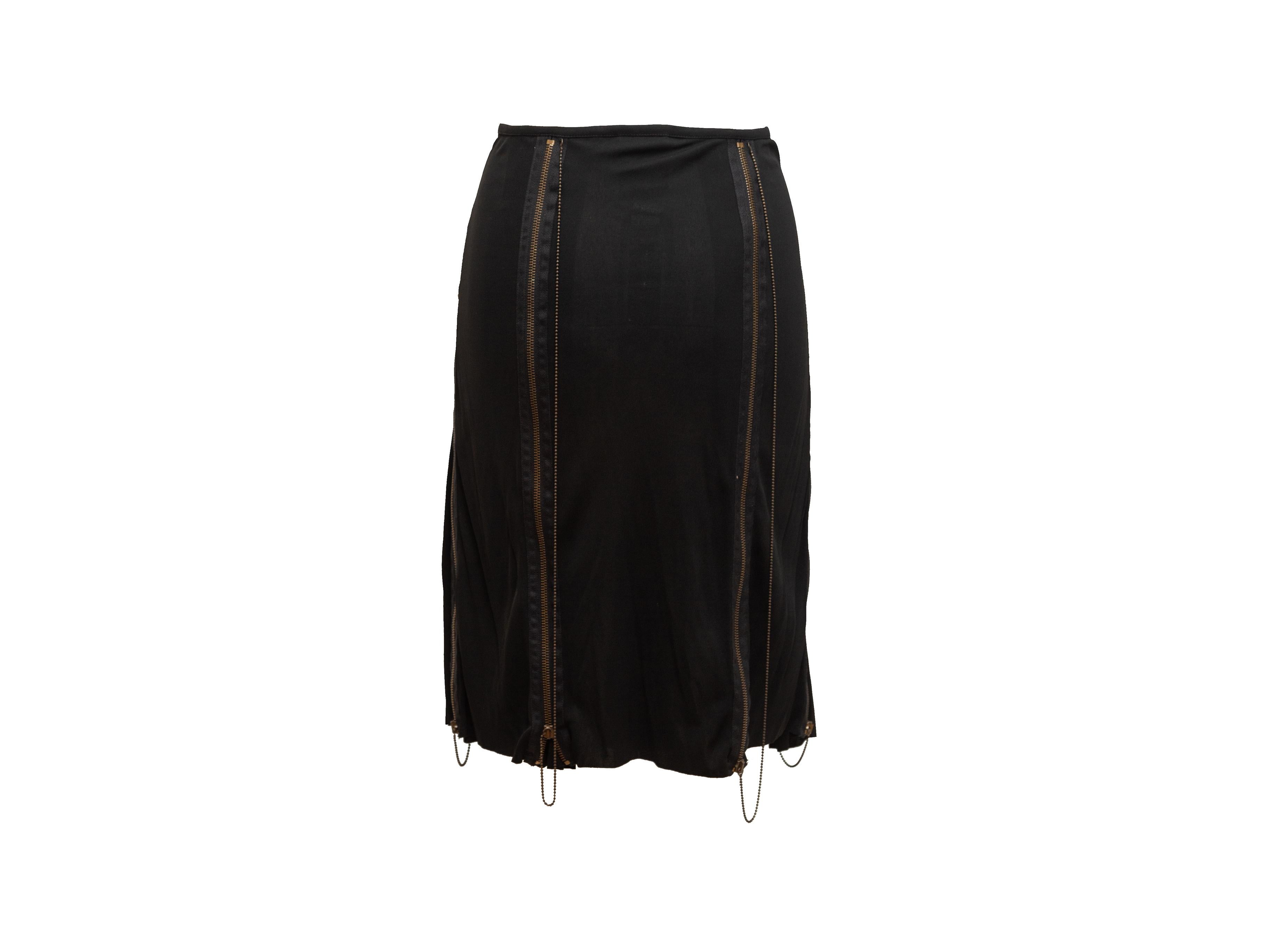 Jean Paul Gaultier Black Femme Zipper Skirt In Good Condition In New York, NY