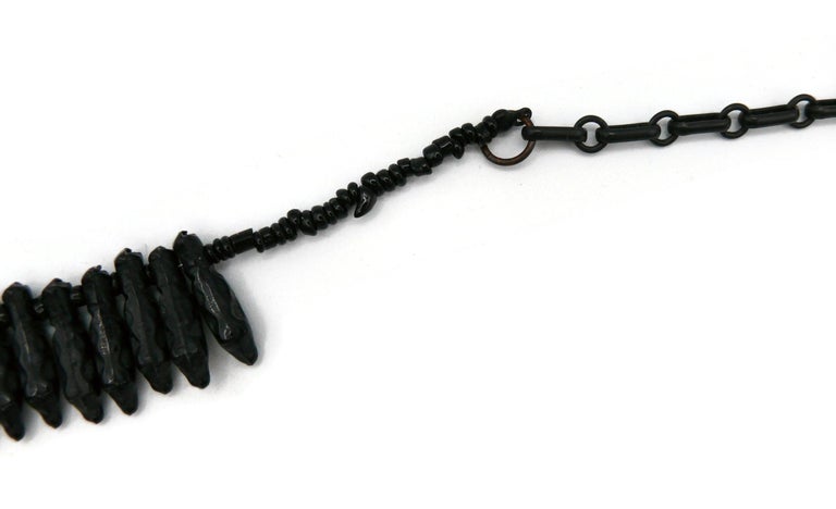 Pendentif Croix Noire Antique En Onyx Et Argent Massif S925 - Style Gothique, Neuf Avec étiquettes