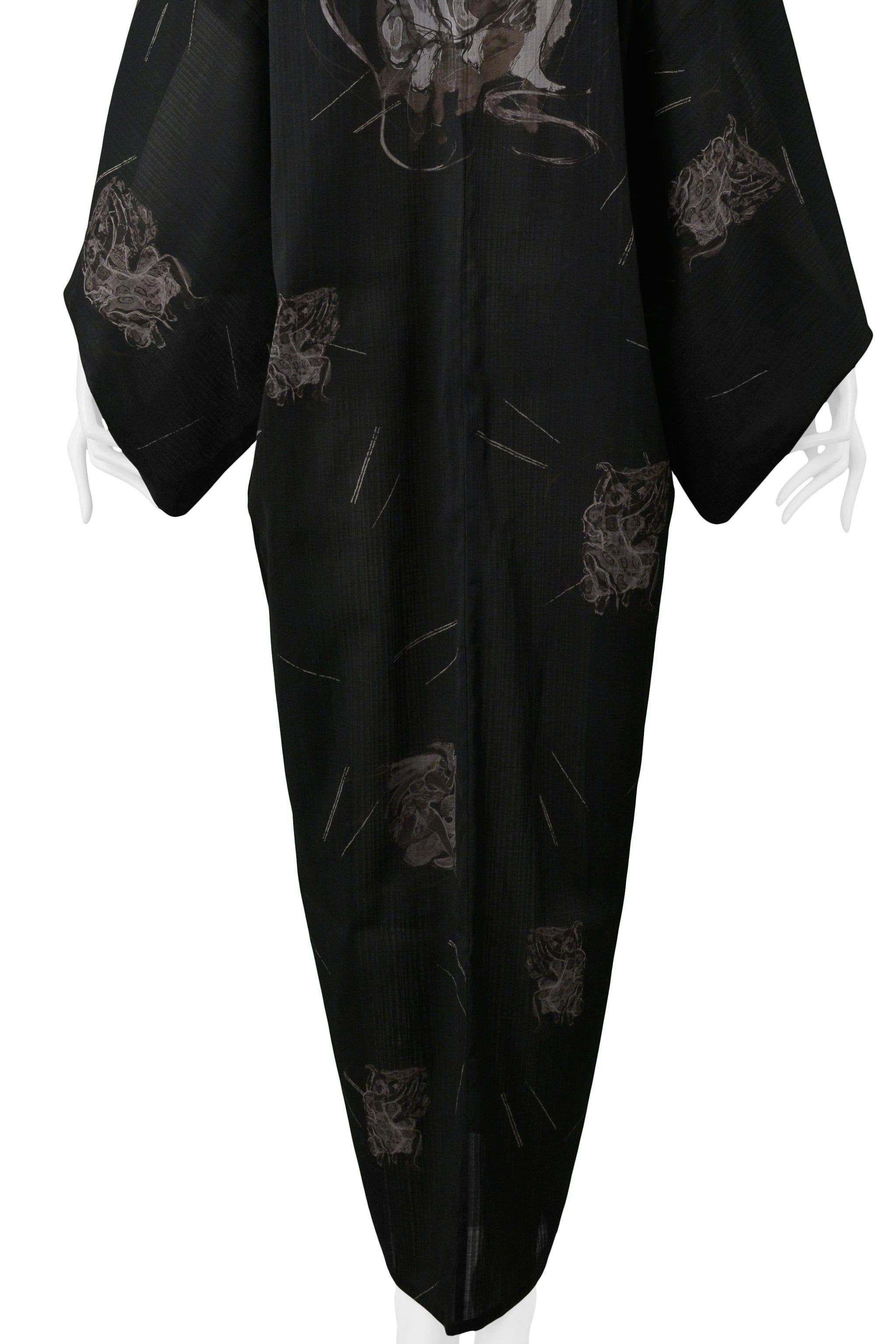 Jean Paul Gaultier Black & Gray Dancers Kimono Robe 2002 For Sale 2