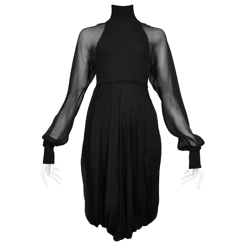 Jean Paul Gaultier Black Illusion Sleeve Dress
