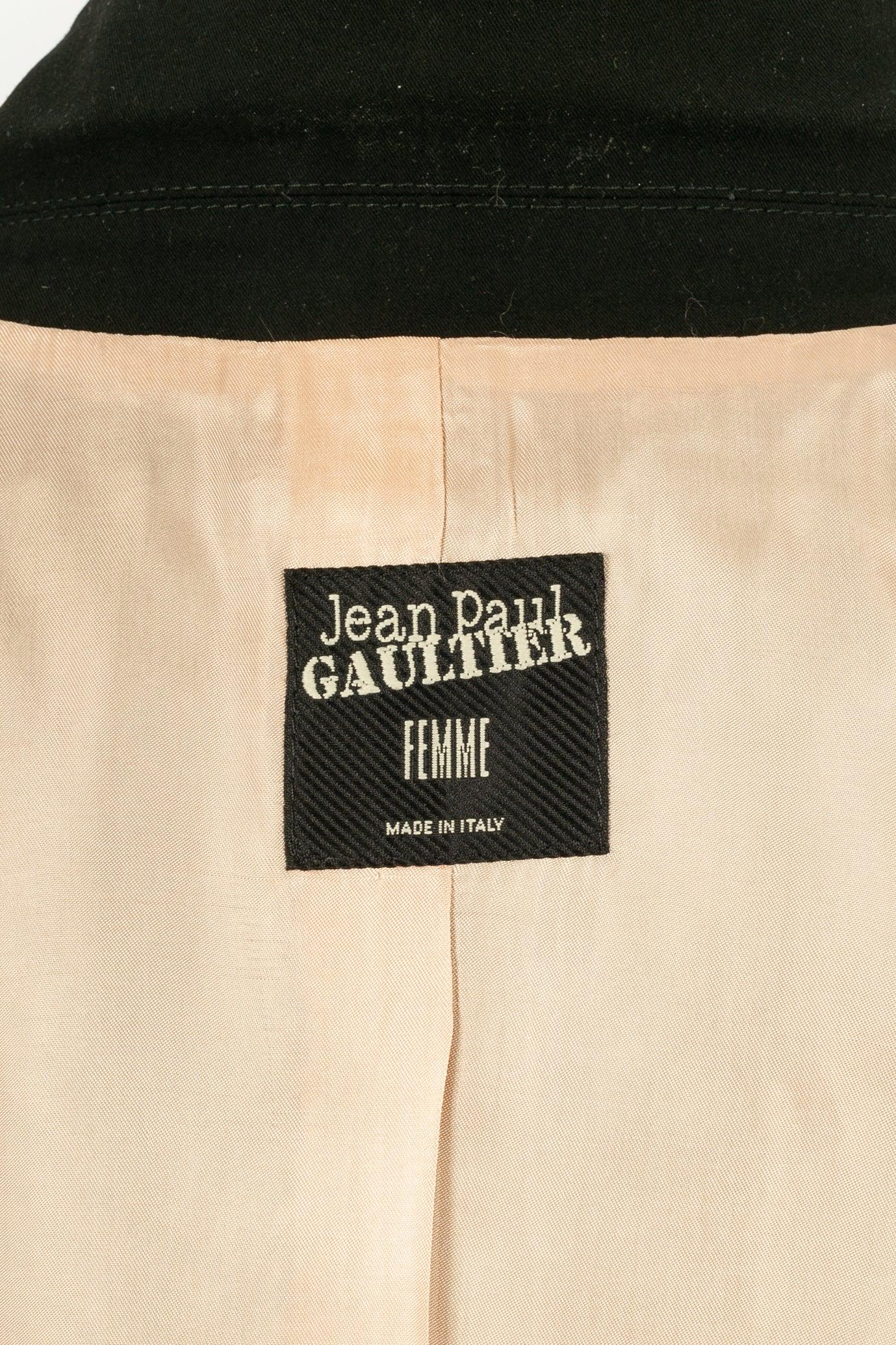 Giacca nera in misto lana di Jean Paul Gaultier in vendita 6