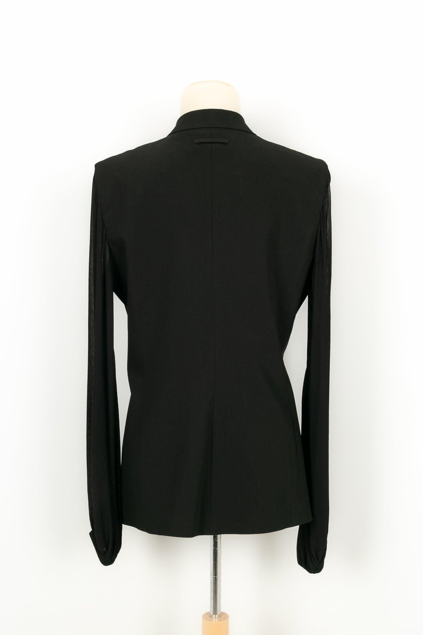 Jean Paul Gaultier Black Jacket in Blended Wool In Good Condition For Sale In SAINT-OUEN-SUR-SEINE, FR