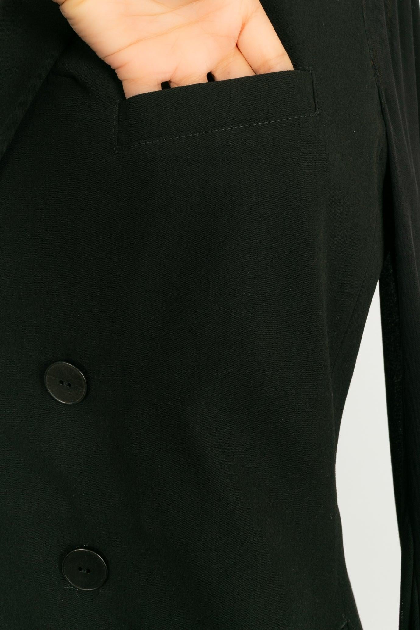 Jean Paul Gaultier Black Jacket in Blended Wool For Sale 2