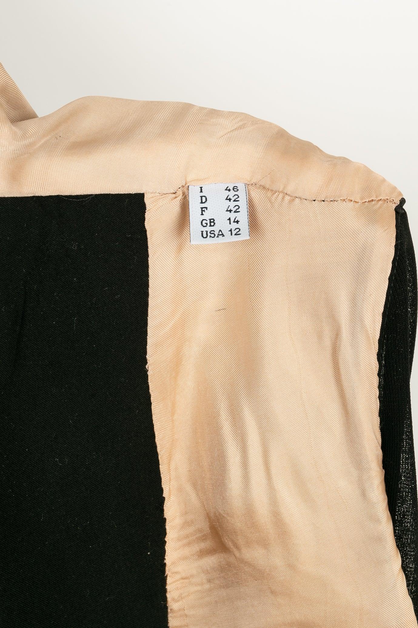 Jean Paul Gaultier Black Jacket in Blended Wool For Sale 4